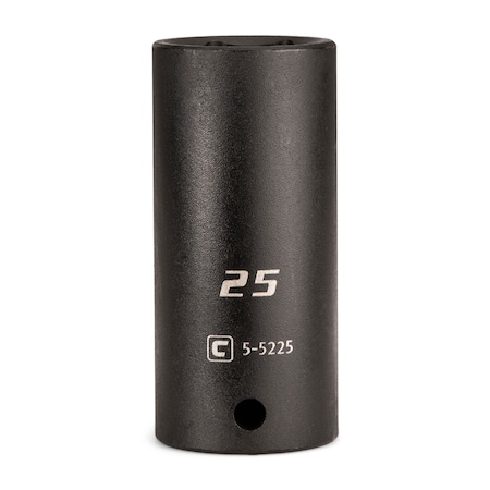 Capri Tools 1/2 in Drive 25 mm 6-Point Metric Deep Impact Socket 5-5225